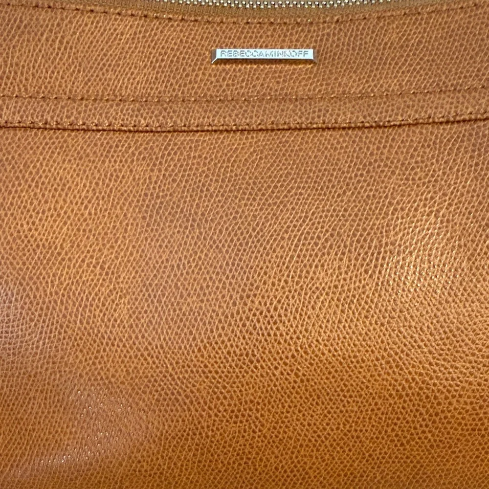 Rebecca Minkoff Mini Mac Crossbody Bag Saddle Brown Leather Silver Hardware NWOT